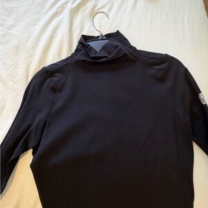 TKEQ Black Long Sleeve Turtleneck Top